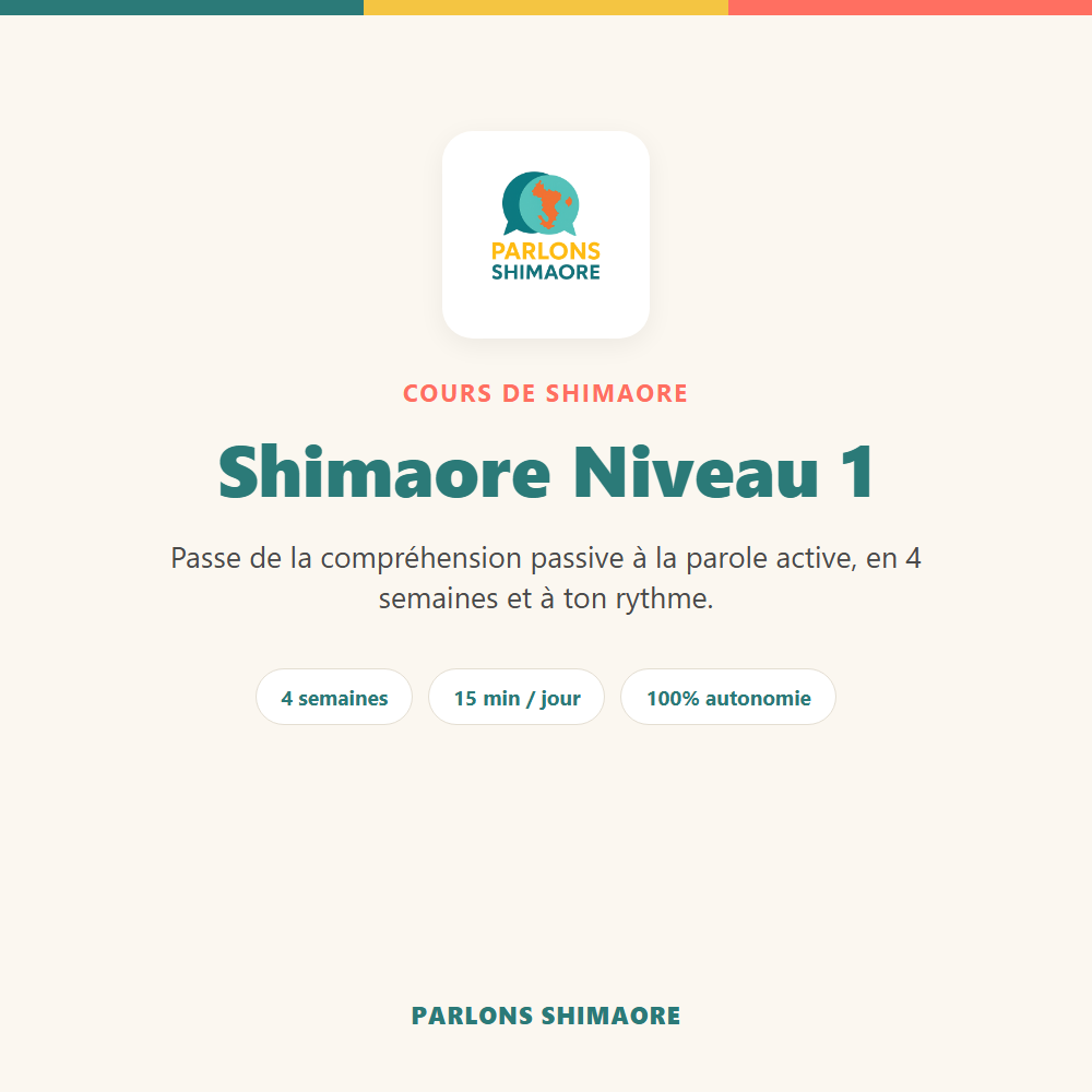 Shimaore niveau 1